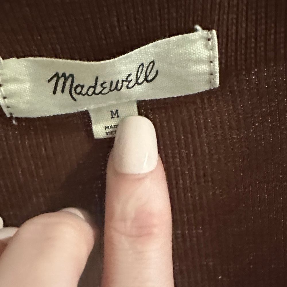 Madewell Chocolate Button-Down Shirt - Picture 2 of 8